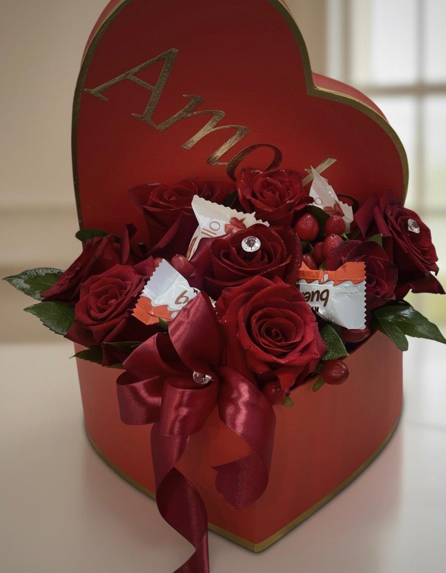 Box personalizada com rosas naturais