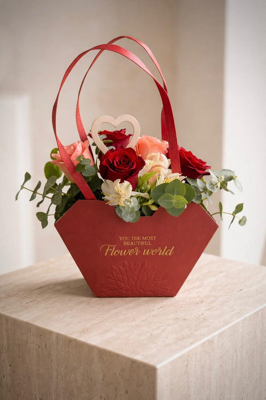 Bag com Rosas tom Bordô