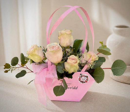 Bag com Rosa em tons Rosa